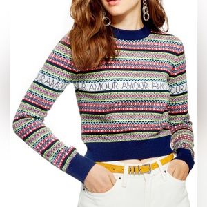 NWT top shop crop sweater 🍁 size 6